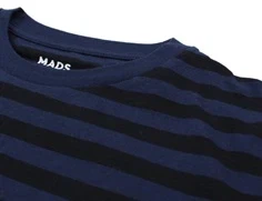 Mads Nørgaard t-shirt Thorlino navy/black striber